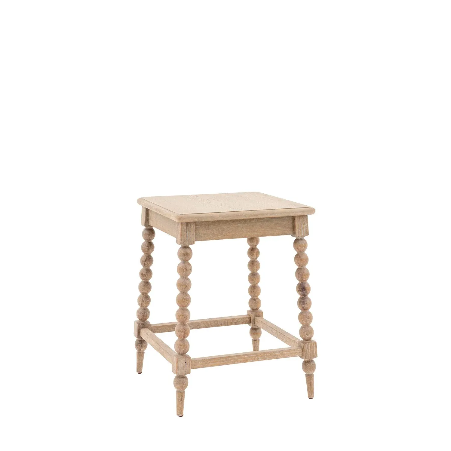 Side Table with Bobbin Detail - Brown, Oak