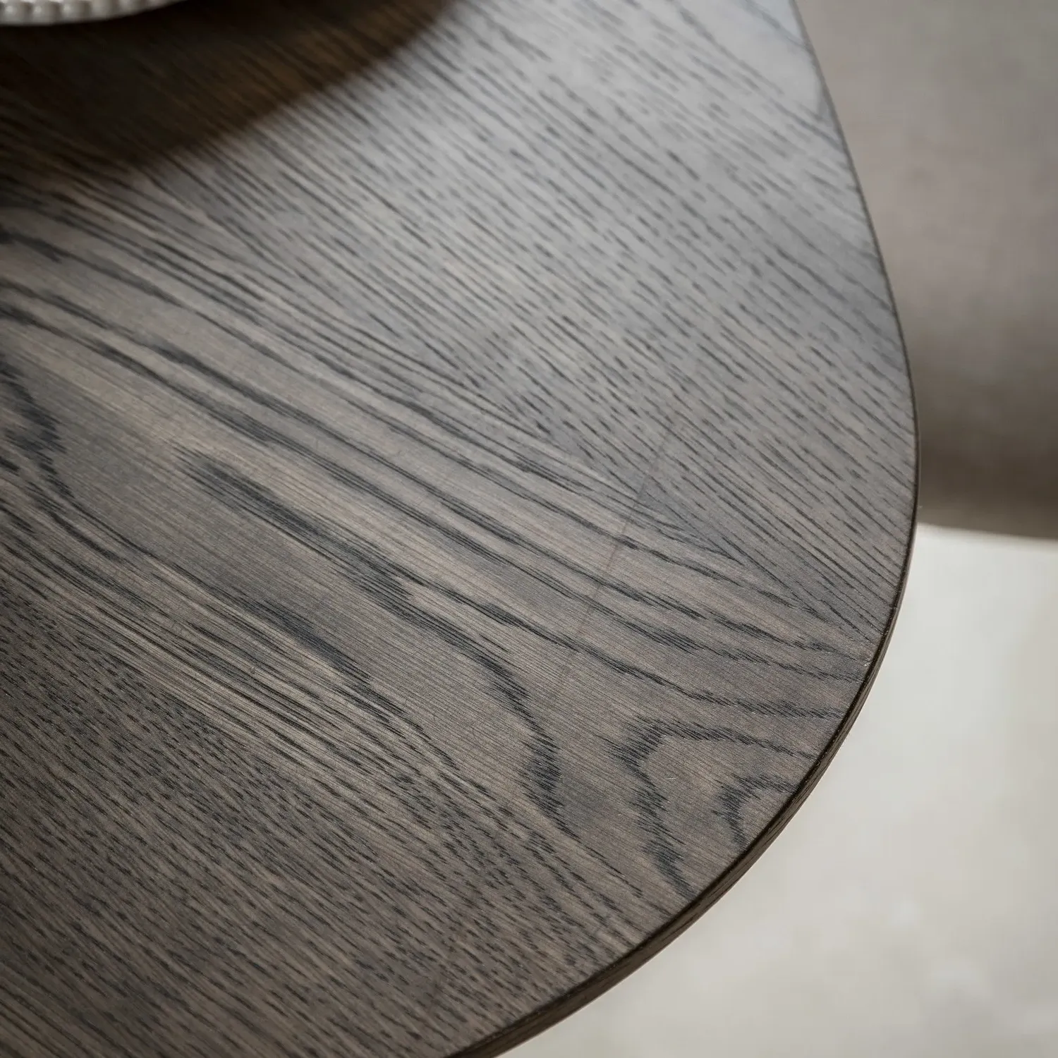 Small Oval Dining Table - Brown, Oak Veneer