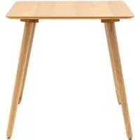 Small Square Dining Table - Brown, Oak Veneer