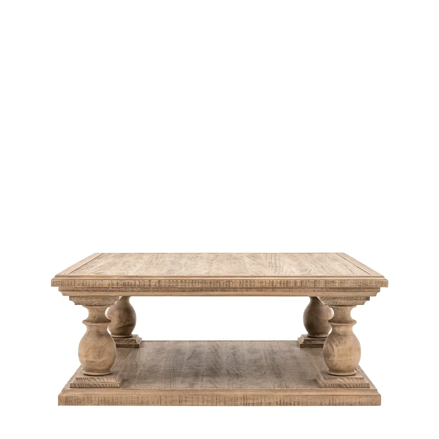 Square Coffee Table with Storage - Brown, Pine