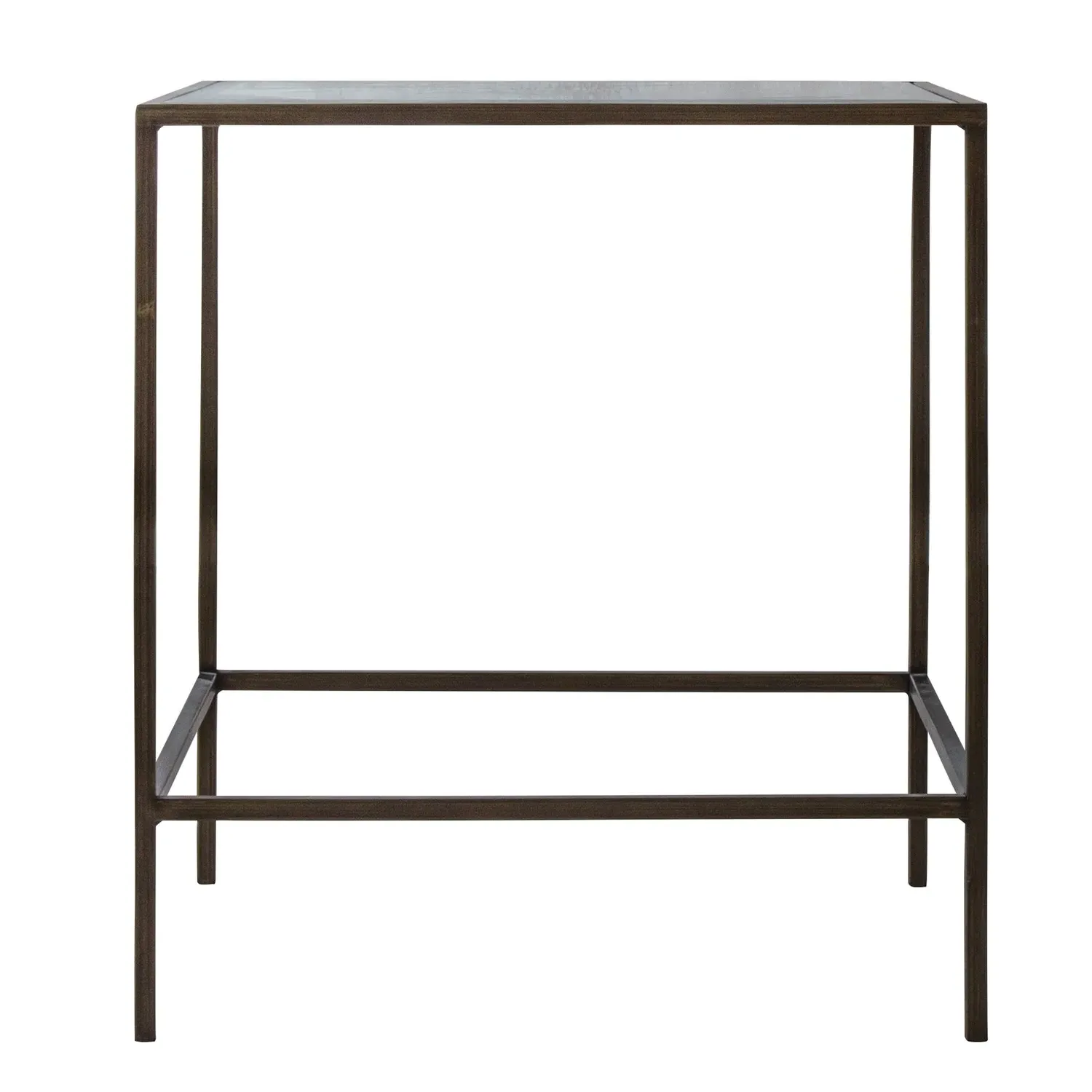 Square Side Table - Bronze, Glass