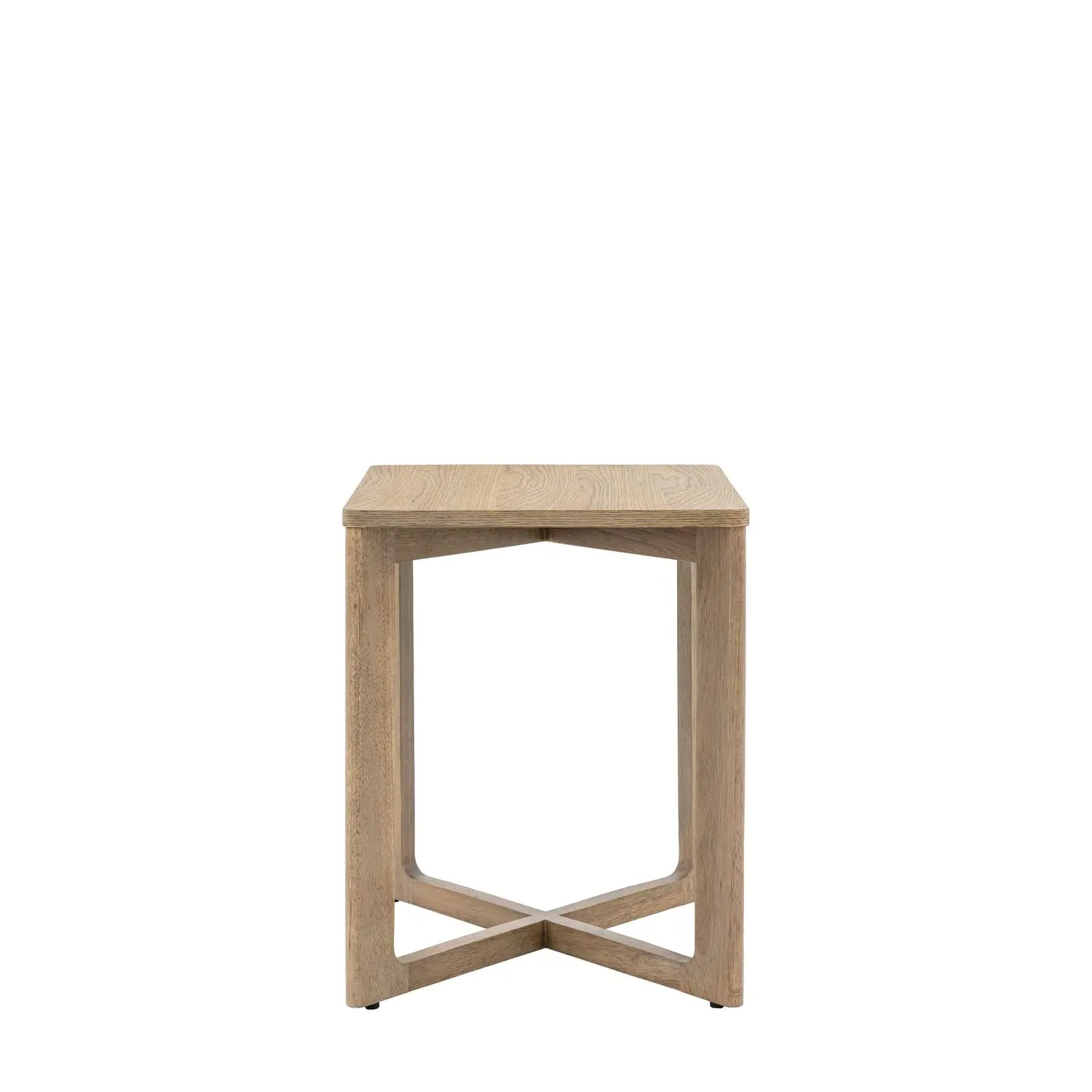Square Side Table - Brown, Oak Veneer