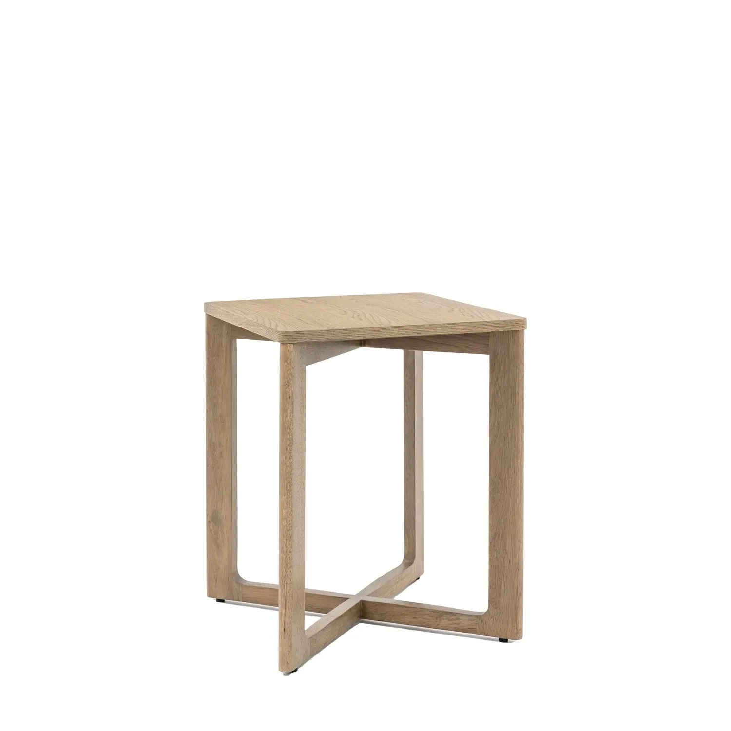 Square Side Table - Brown, Oak Veneer