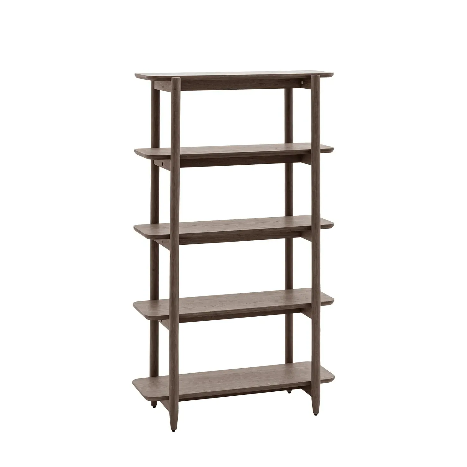 Tall Bookcase with Five Shelves - Brown, Oak