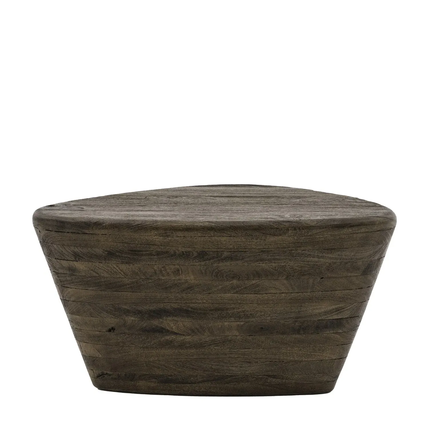 Triangular Side Table - Brown, Mango Wood