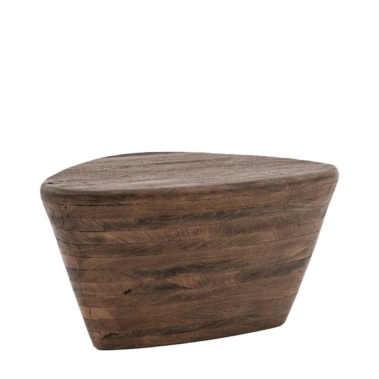 Triangular Side Table - Brown, Mango Wood