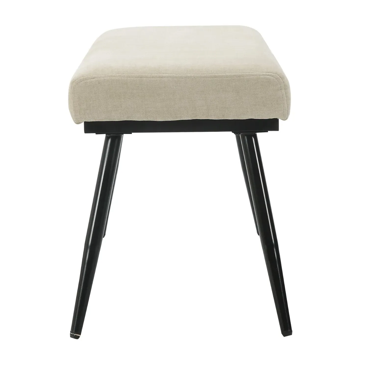 Large Upholstered Dining Bench - Beige, Chenille