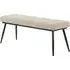 Large Upholstered Dining Bench - Beige, Chenille