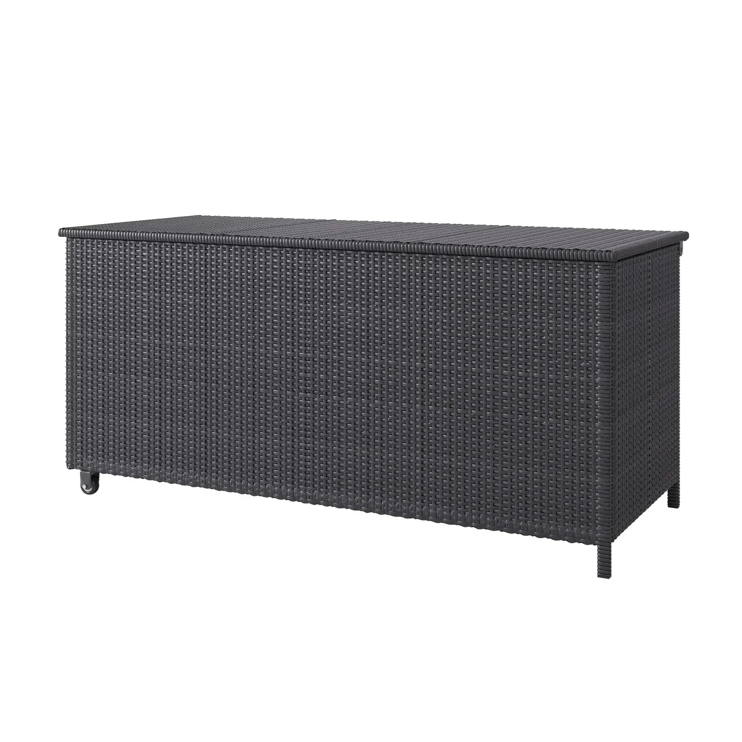 Medium Storage Box with Gas Lift - Charcoal, Rattan