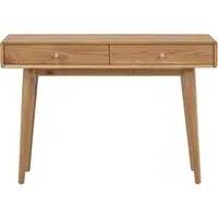 Console Table with 2 Drawers - Brown, Oak