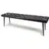 Large Dining Bench Quilted - Black, Leather