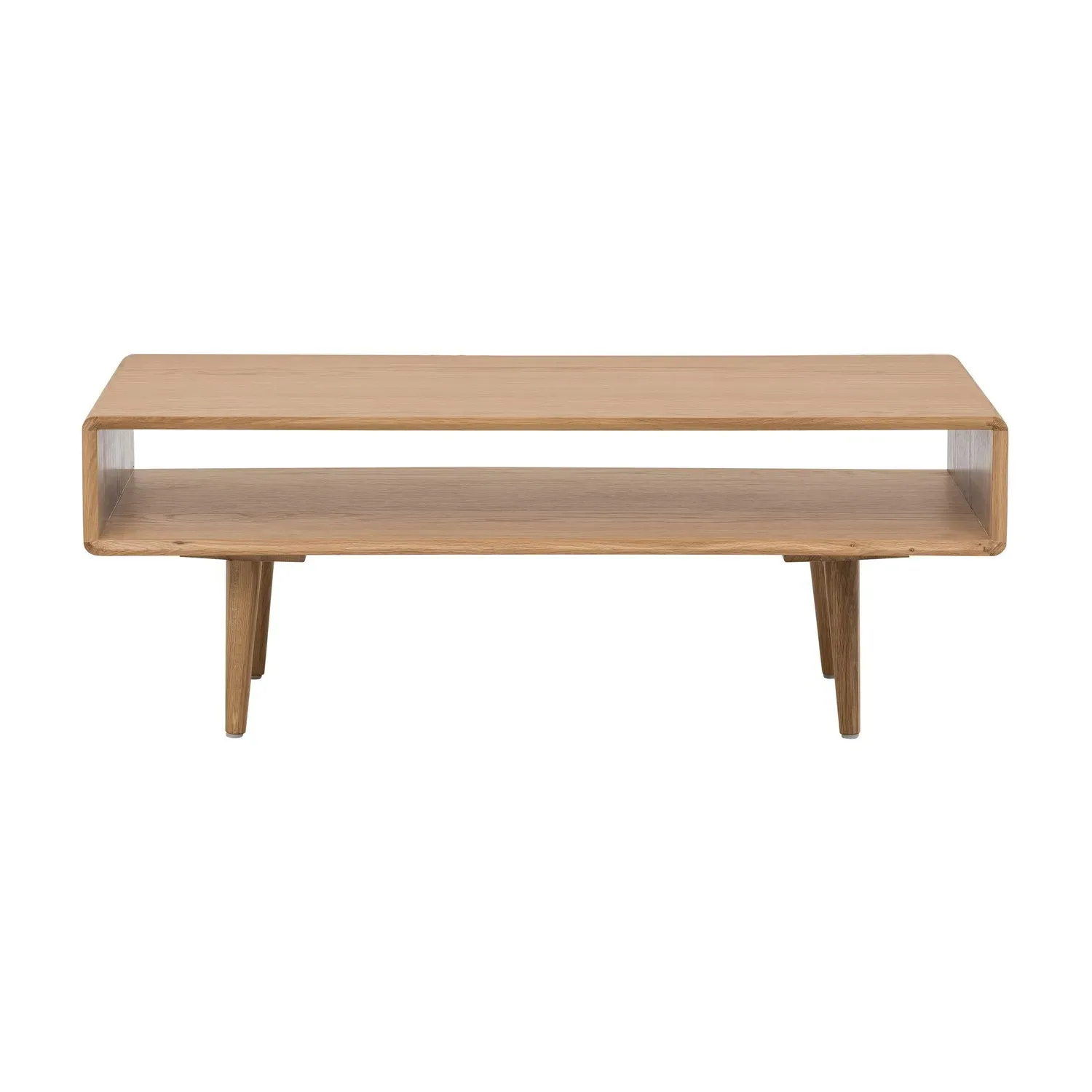 Rectangular Coffee Table with Shelf - Brown, Oak