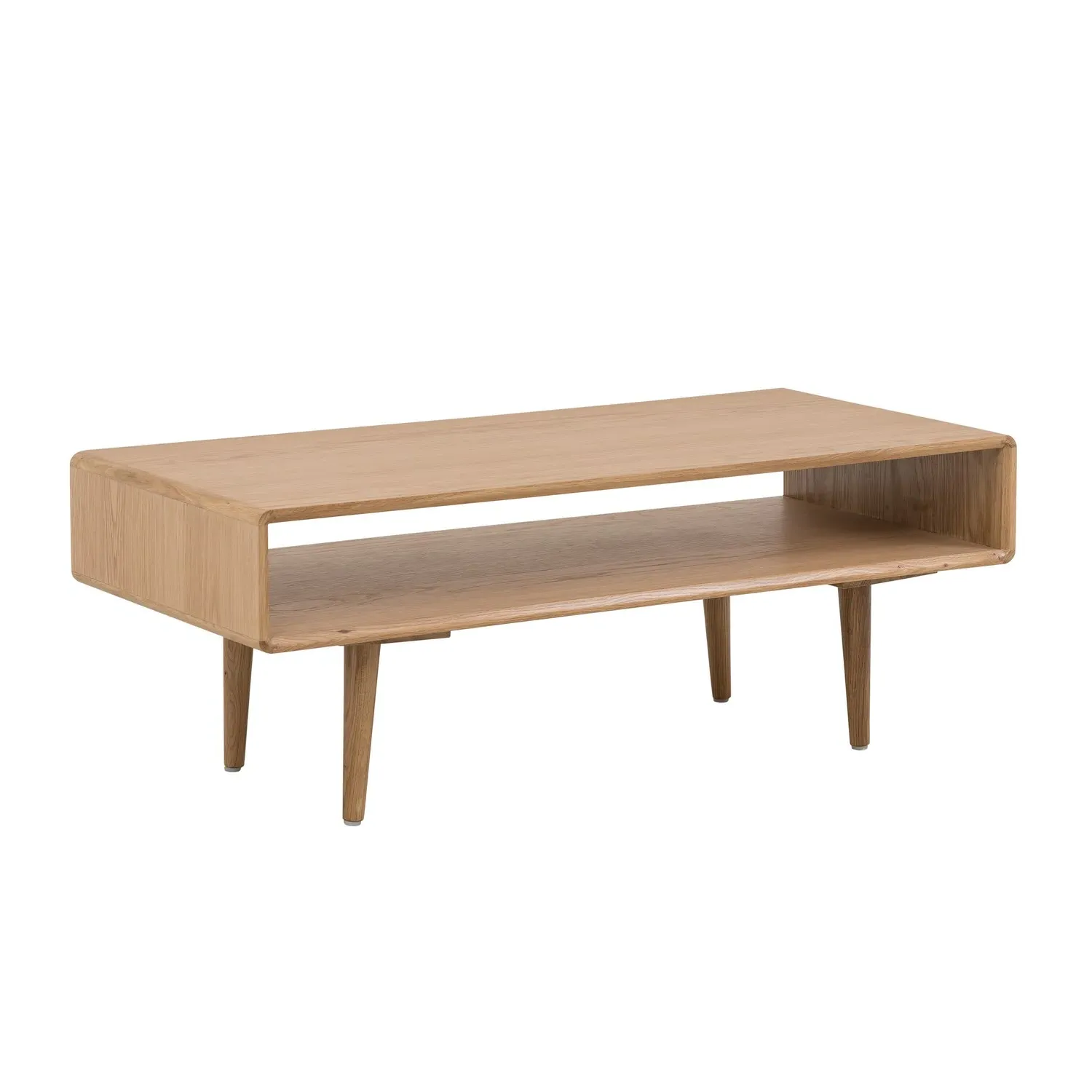 Rectangular Coffee Table with Shelf - Brown, Oak image