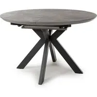 Round Extendable Dining Table - Brown, Marble