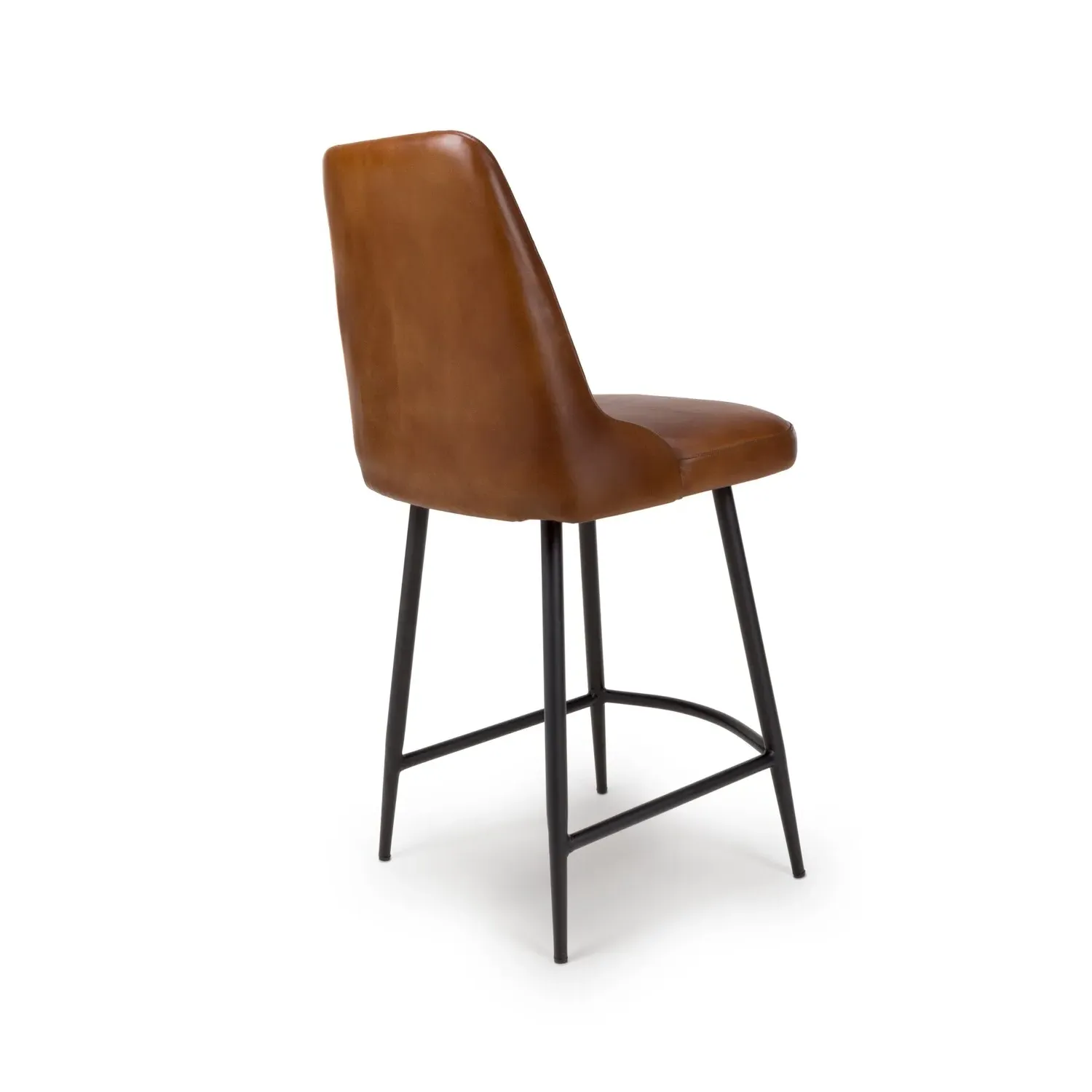 Set of 2 Counter Stools with Quilted Back - Tan
