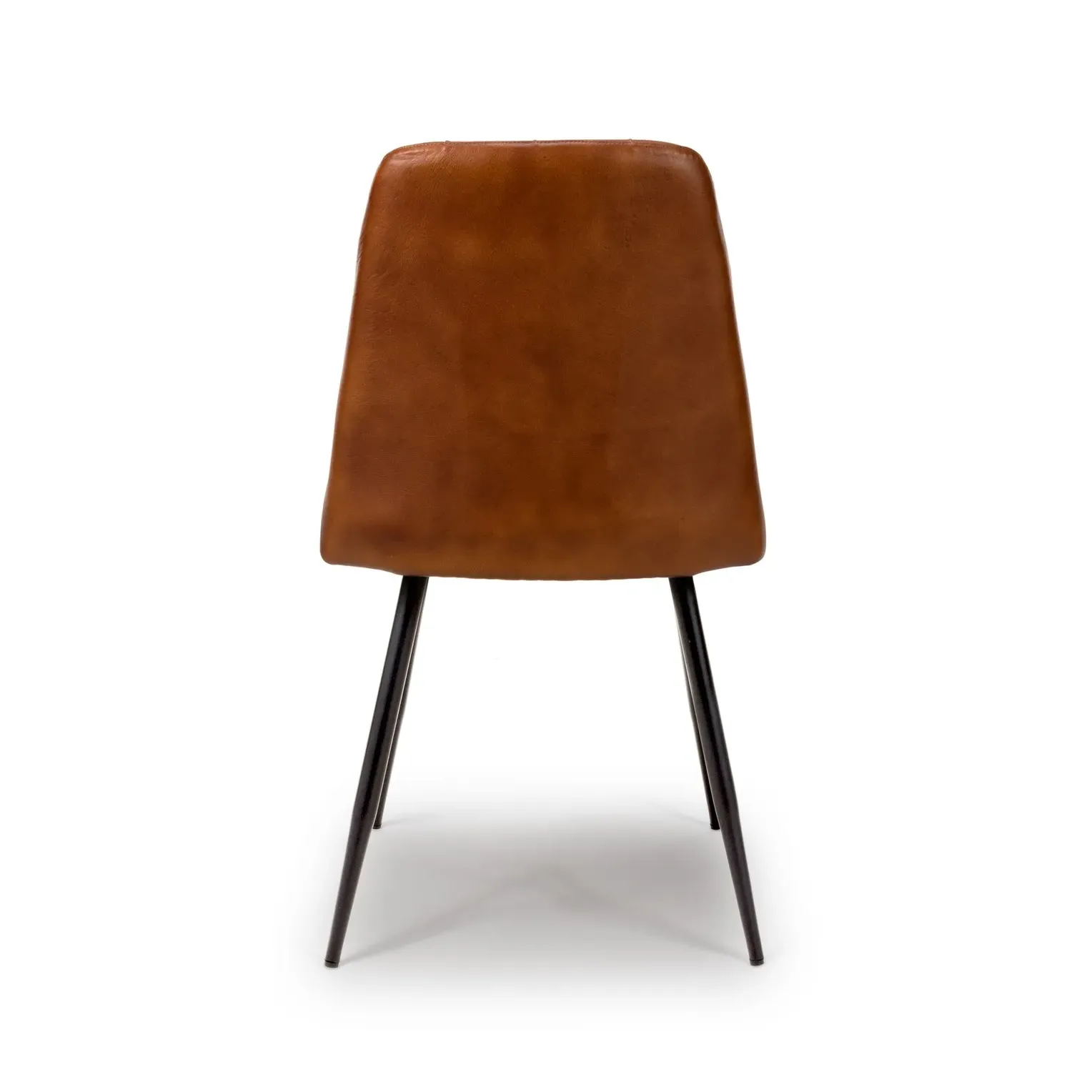 Set of 2 Dining Chairs with Quilted Back - Brown