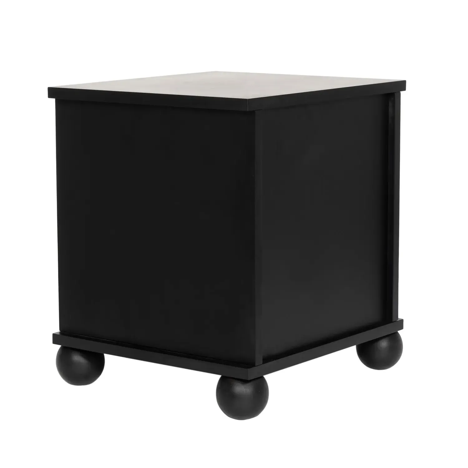 Cat House Side Table with Cushion - Black, Wood
