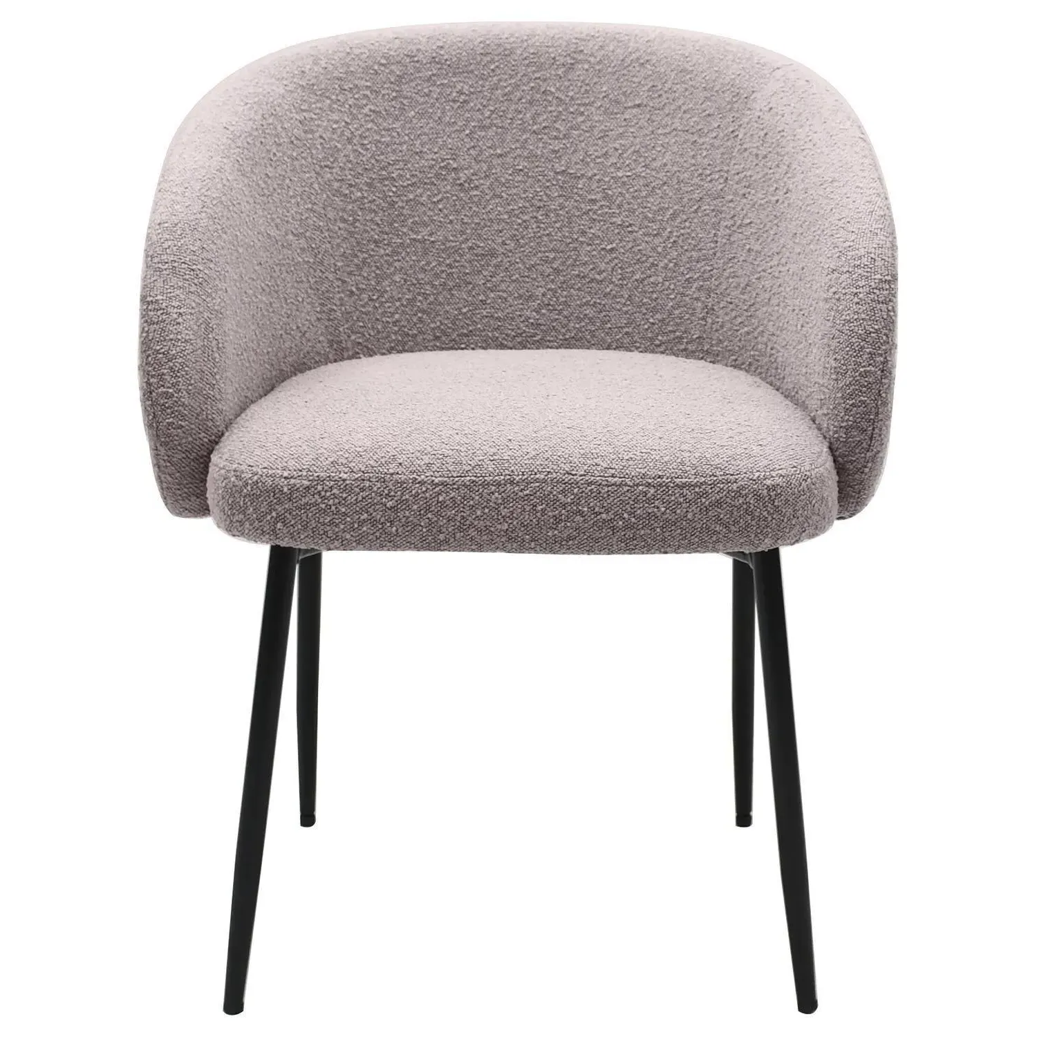 Set of 2 Dining Chairs with Curved Back - Taupe