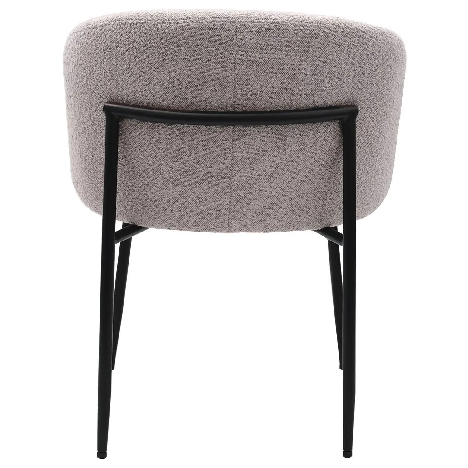 Set of 2 Dining Chairs with Curved Back - Taupe