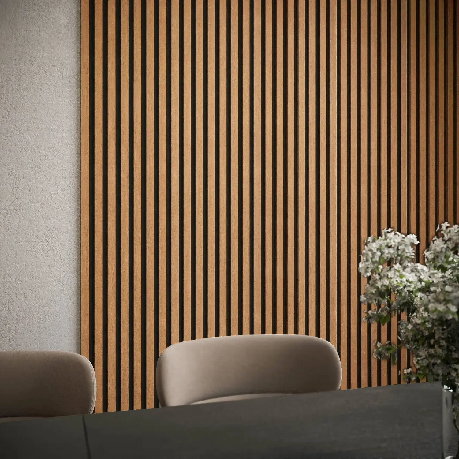 3-Pack Acoustic Wall Panels - Oak, Wood Veneer image