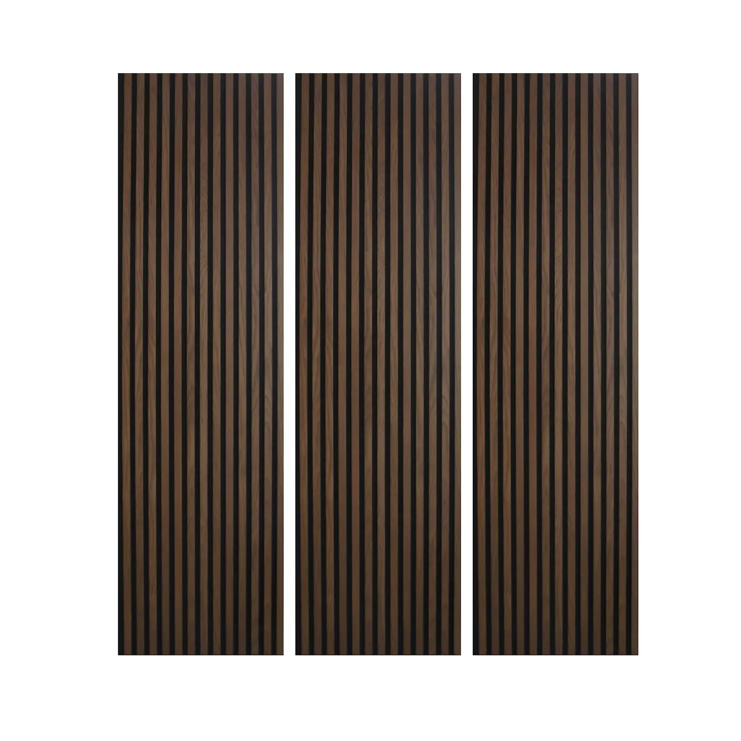3-Pack Acoustic Wall Panels - Walnut, Wood Veneer