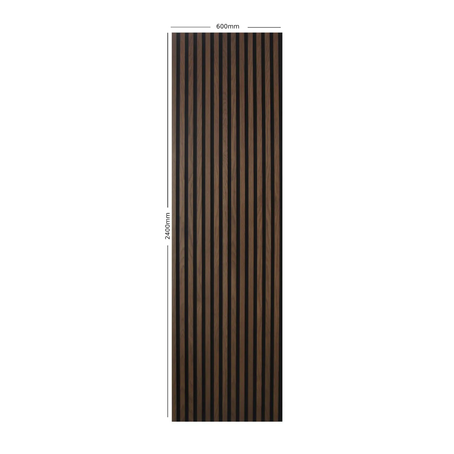 3-Pack Acoustic Wall Panels - Walnut, Wood Veneer
