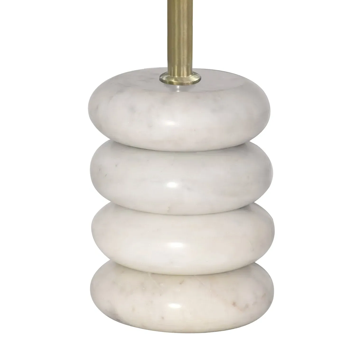 Round Side Table - Gold, Marble