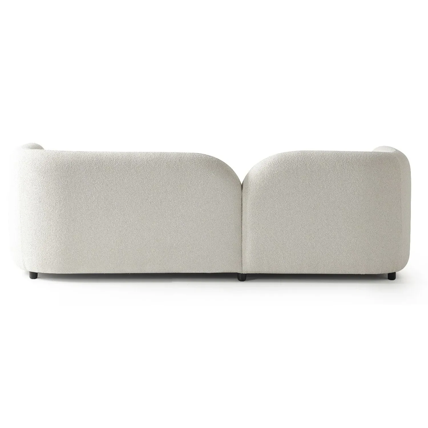 3-Seater Curved Sofa - Cream, Boucle