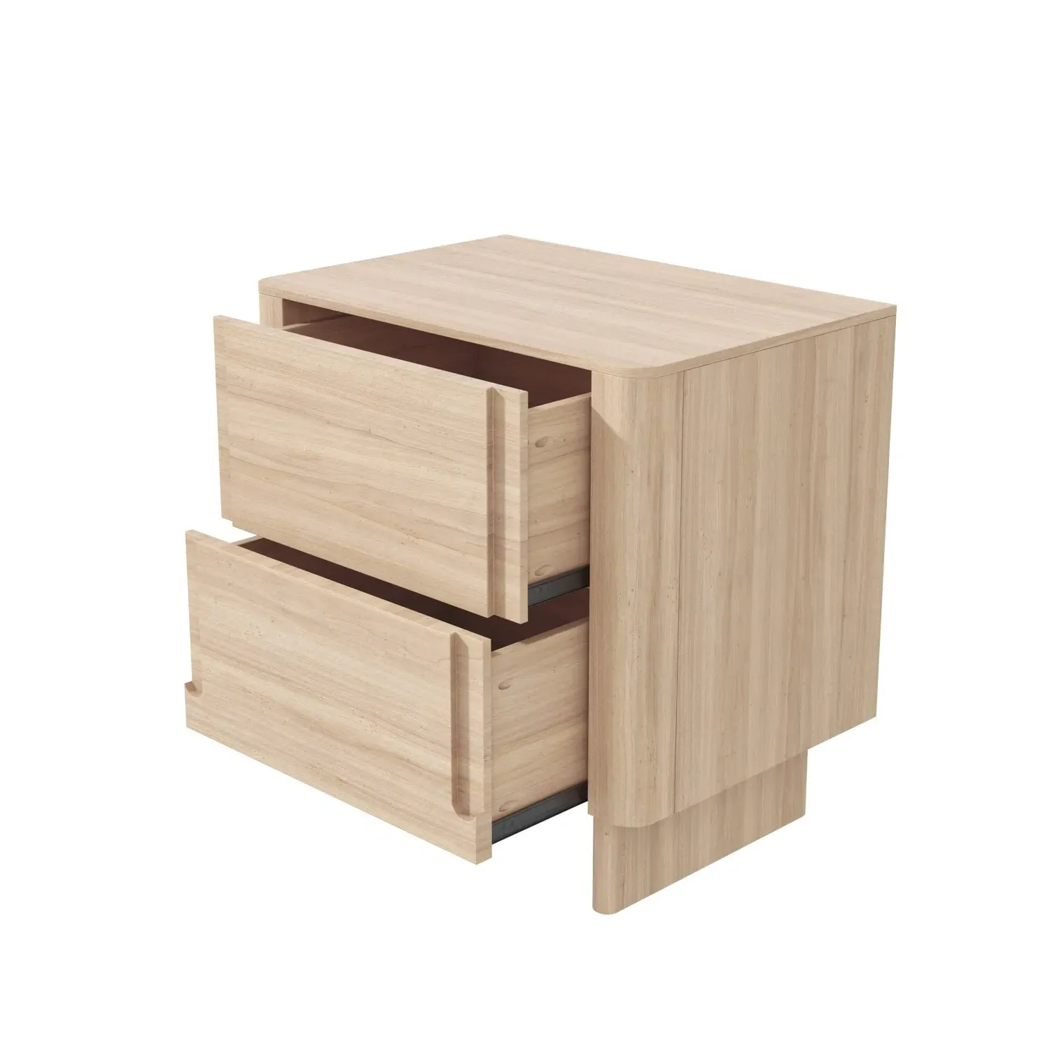 Pair of Bedside Tables - Light Wood