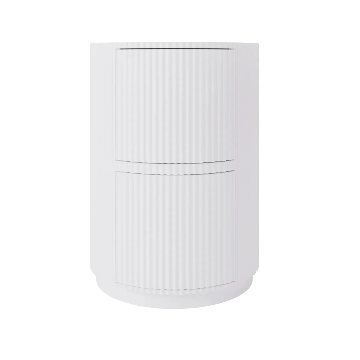 2-Drawer Filing Cabinet Ribbed - White, MDF