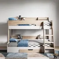 Triple Sleeper Bunk Bed with Storage - Brown, Wood