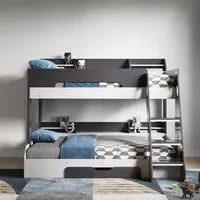 Triple Sleeper Bunk Bed with Storage - Grey, Wood