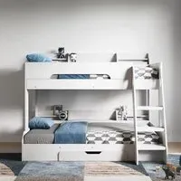 Triple Sleeper Bunk Bed with Storage - White, Wood