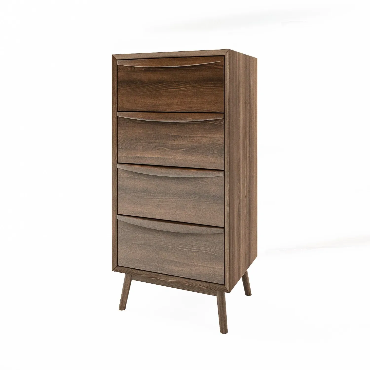Bedside Table & Tall Chest Set - Walnut, Wood