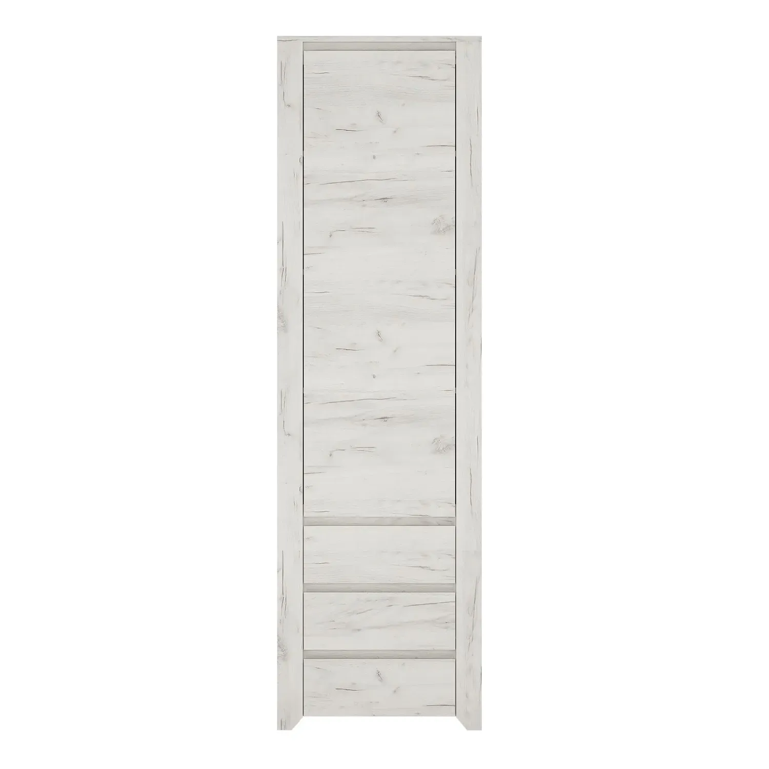 Narrow Storage Cabinet with 3 Drawers - White Oak