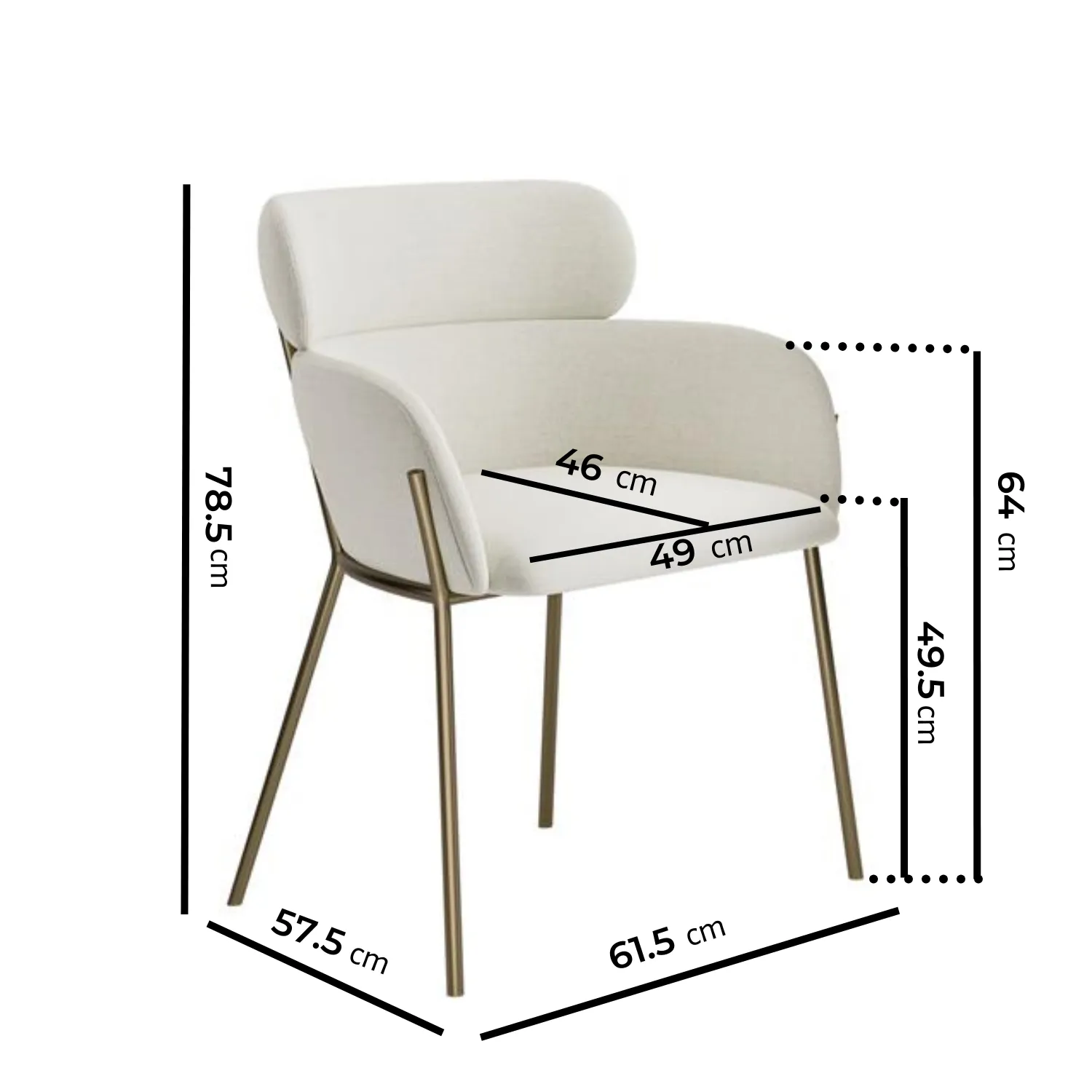 Extendable Dining Table Set with 6 Chairs - Beige