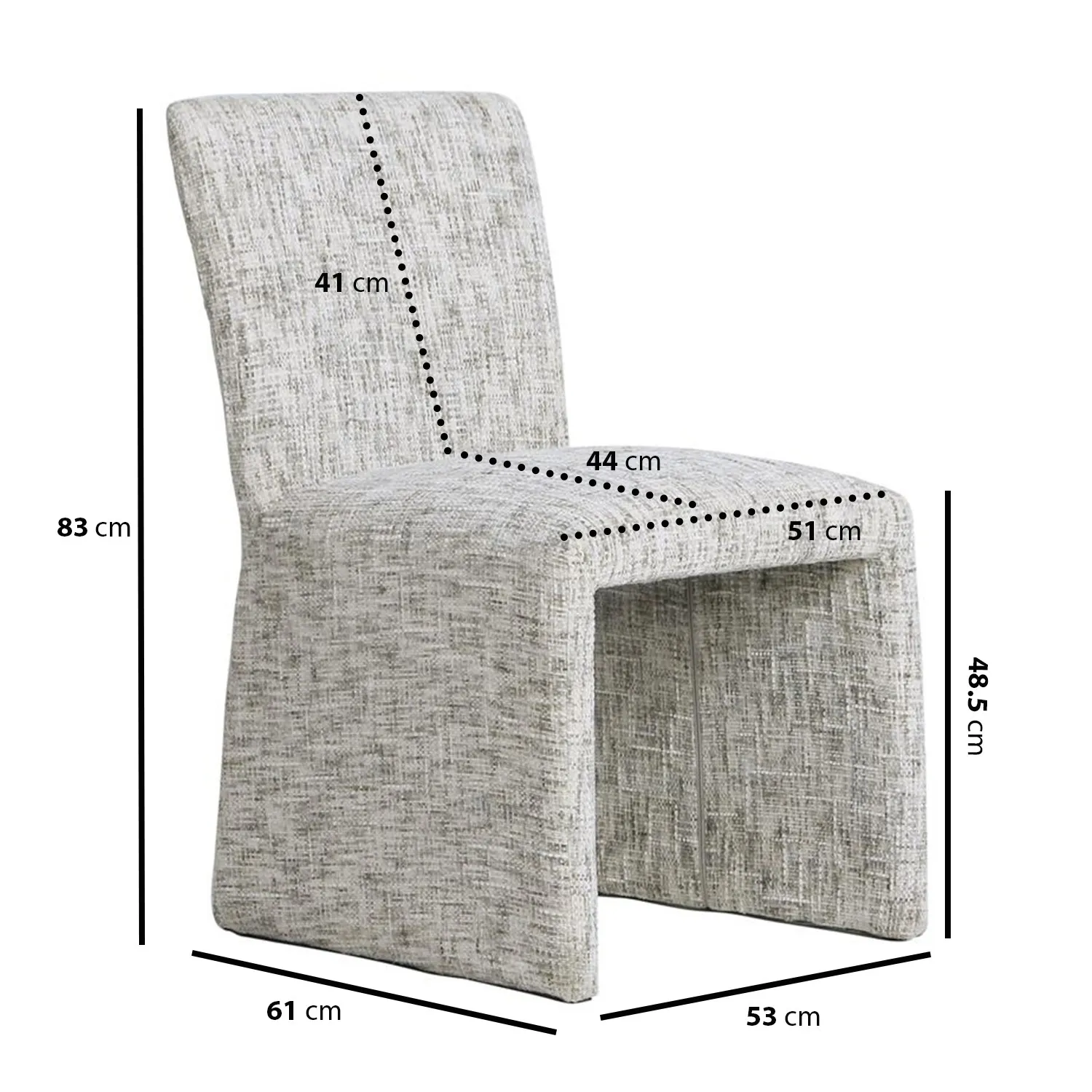 6-Seater Dining Set with Chairs - Oak, Chenille