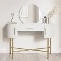 Dressing Table with Mirror - White, Wood