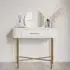 Small Dressing Table with Mirror - White, Wood