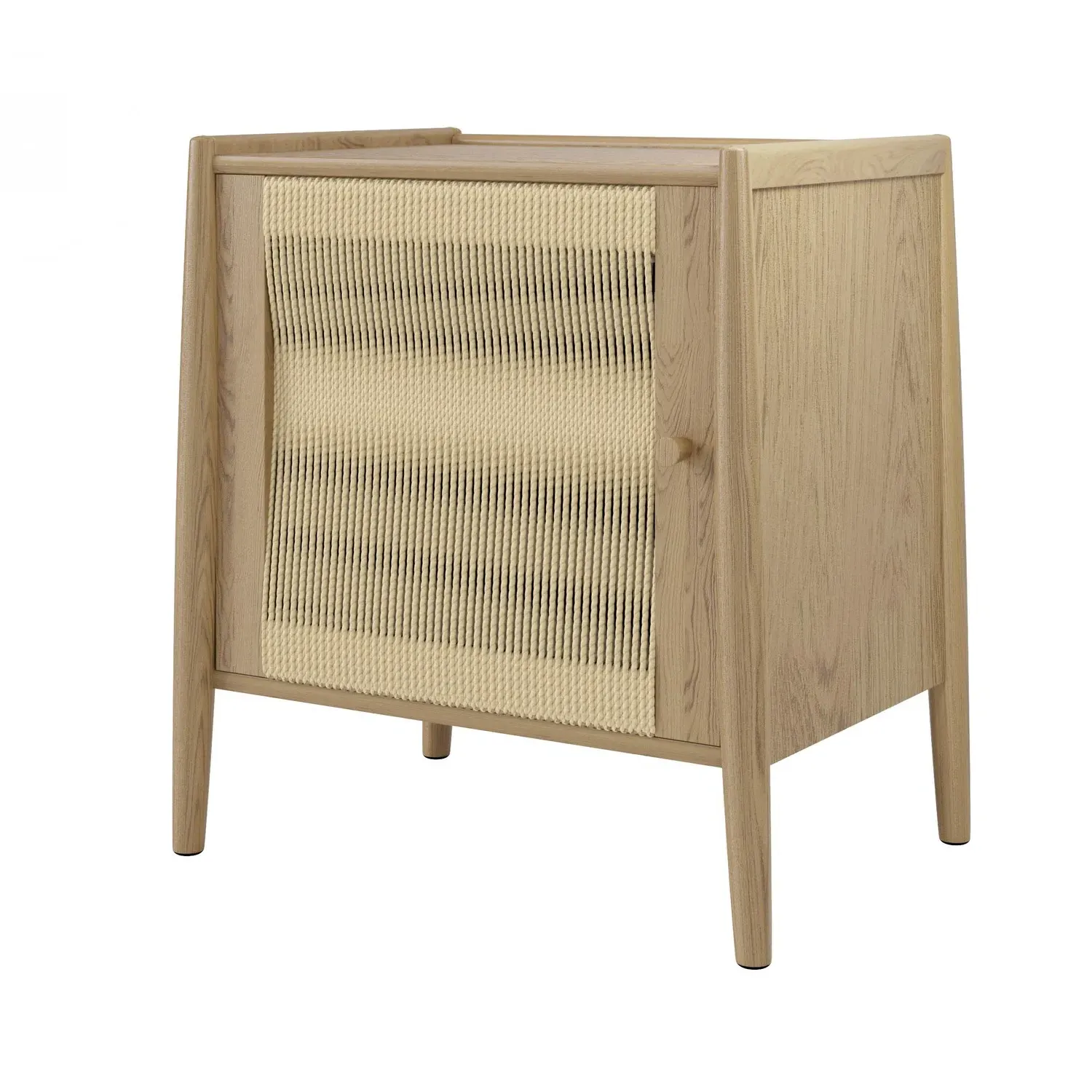 Single Door Bedside Table - Wood, Oak