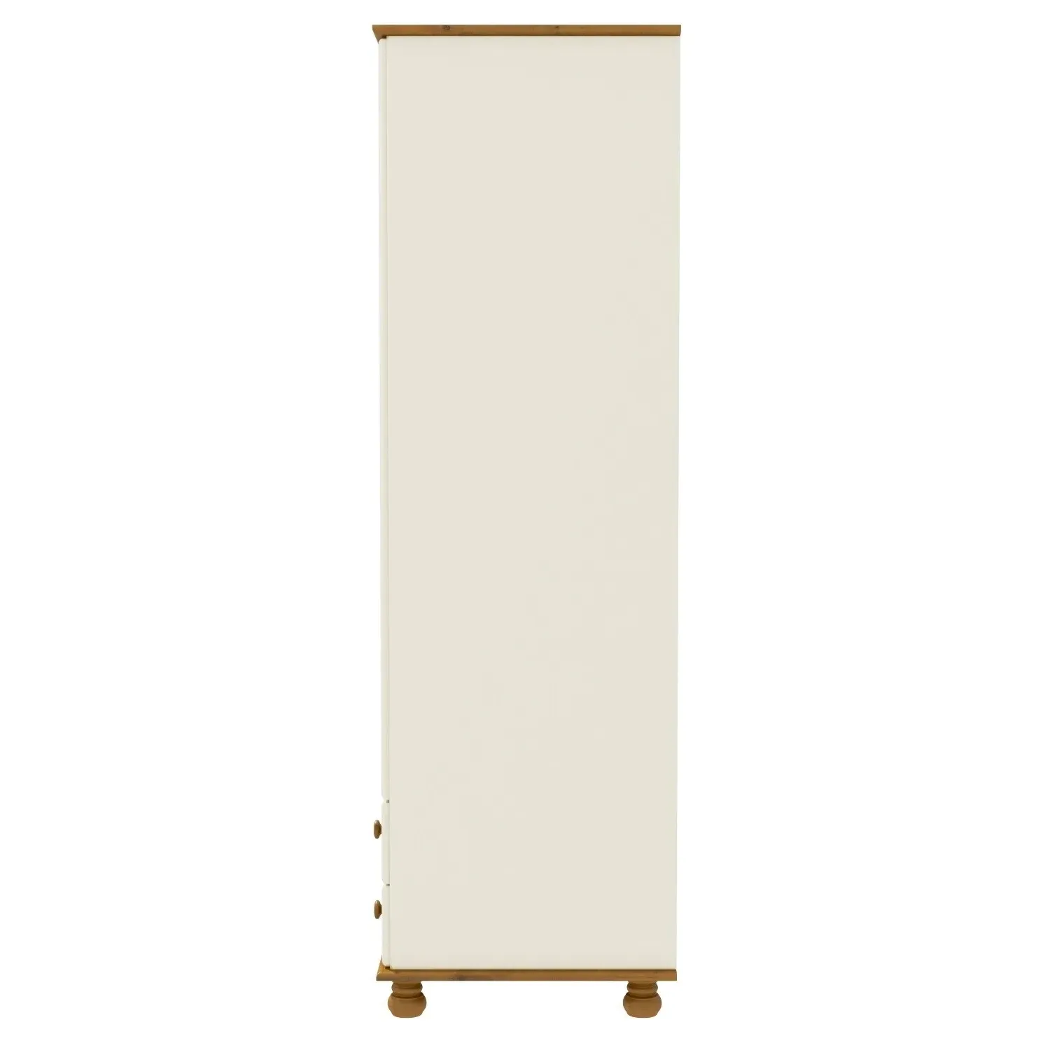 3-Door Triple Wardrobe with Drawers - Cream, Pine