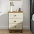 3-Drawer Bedside Table - Cream, Pine