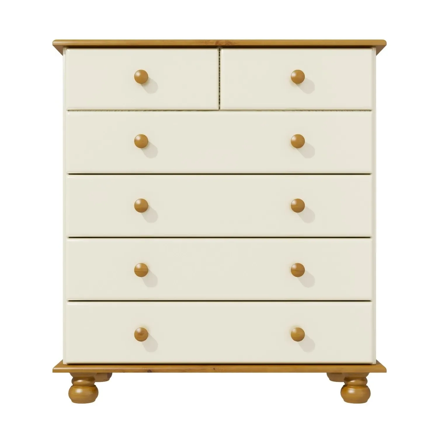 6-Drawer Chest - Cream, Pine