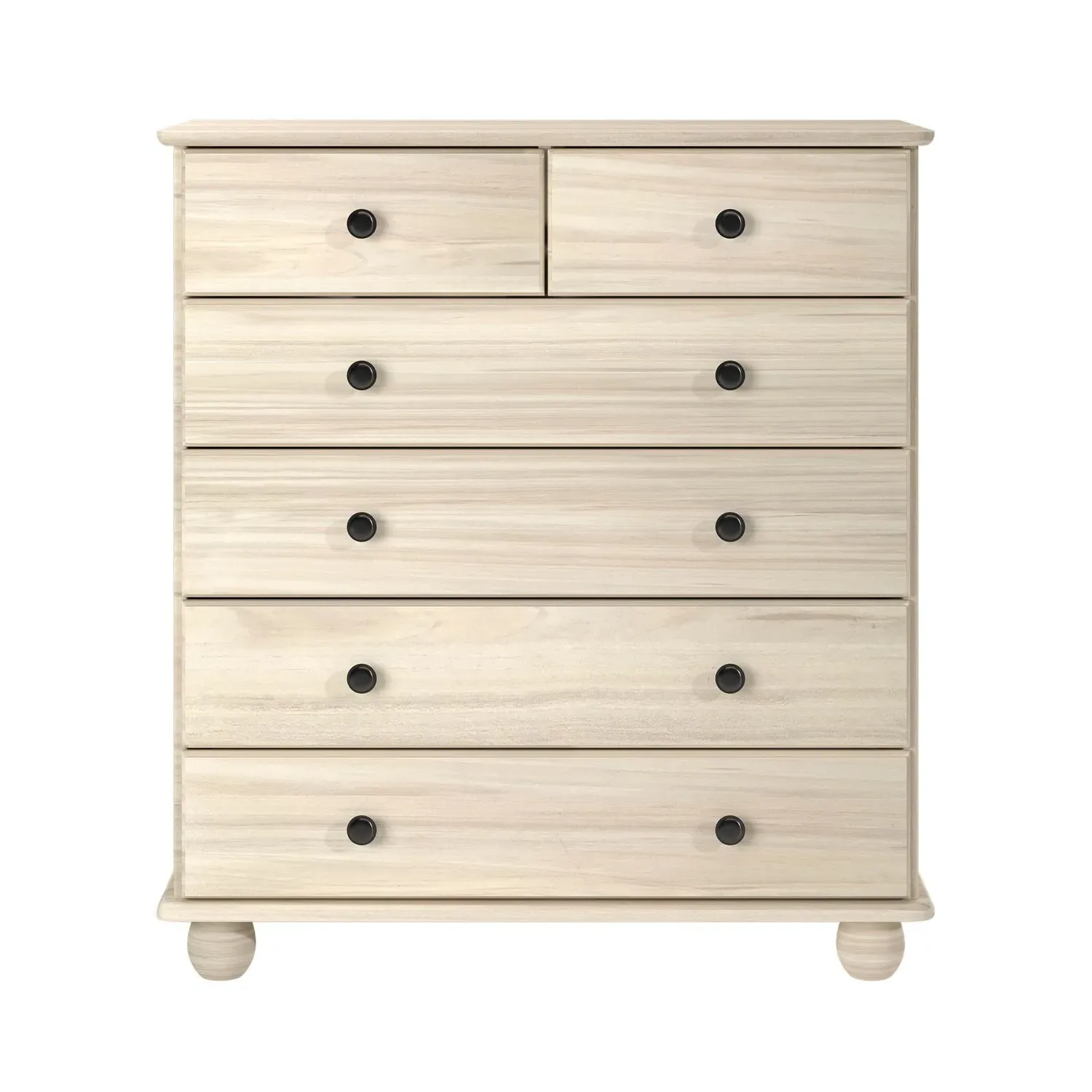 6-Drawer Chest with Wash Finish - Light Wood
