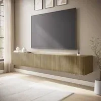 Large TV Stand with Storage - Oak, MDF