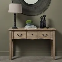1 Drawer Console Table - Grey, Mango Wood