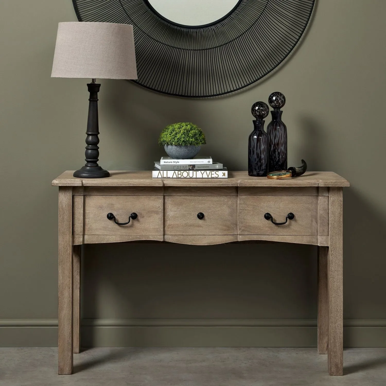 1 Drawer Console Table - Grey, Mango Wood image