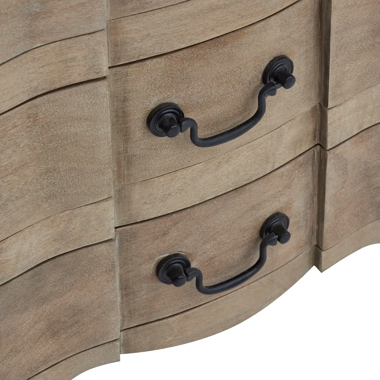 3-Drawer Bedside Table - Natural, Solid Wood