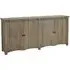 4-Door Sideboard with Storage - Grey, Mango Wood