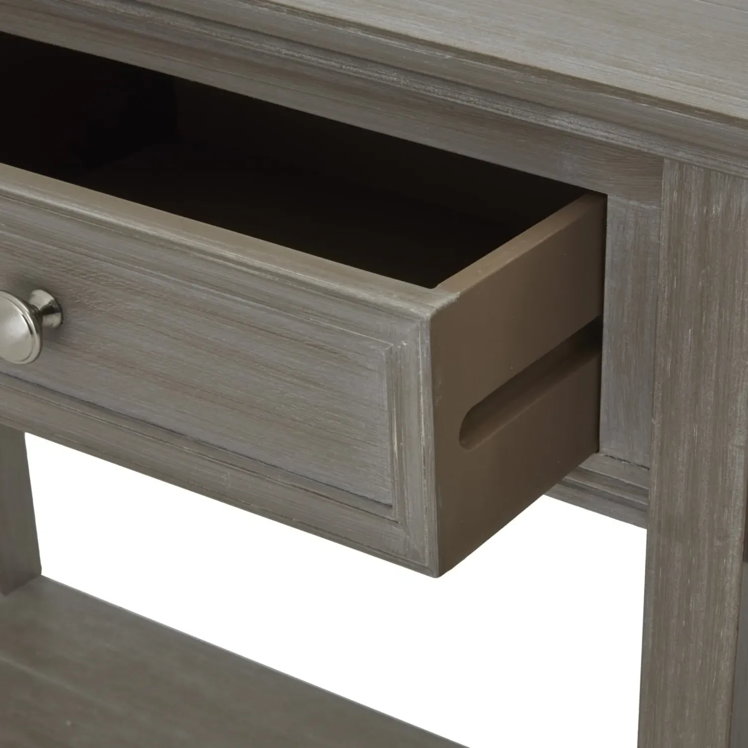 4-Drawer Console Table - Taupe, Wood